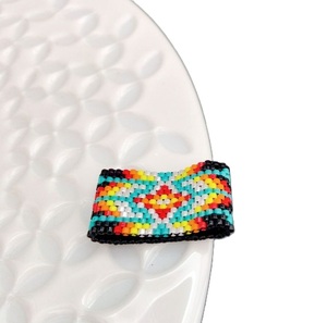 Anillo de dedo hecho a mano ajustable con cuentas de semillas personalizadas para mujer, anillo de dedo con cuentas a la moda, joyería de Color de tamaño personalizado para uso de regalo - Product Image 2