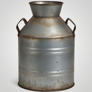 Bidon de lait galvanisé antique de ferme classique avec poignées solides parfait pour les cuisines jardin café extérieur et intérieurs rustiques - Product Image 5