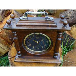 Wholesale customizable warm tones of wood help create a cozy atmosphere, making this <b>clock</b> ideal for homes and offices alike - Product Image 2