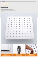 2024 luxe en acier inoxydable salle de bain pluie douche ensemble simple froid noir pulvérisation laiton Valve noyau poli pluie Mode pluie