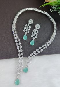 Conjunto de Collar de Diamantes Americanos de Primera Calidad para Mujer, Joyería Elegante con Aretes, Accesorios de Lujo para Fiestas y Bodas - Product Image 6