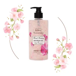 Leivy天然花卉幻想沐浴露 (500毫升) 粉色浪漫甜豌豆花瓣畅销日本