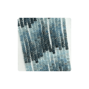 Cuentas Rondelle facetadas al por mayor, 4-5mm, musgo, aguamarina, 4,5 MM, piedras preciosas de musgo, hebra de 14 pulgadas para la fabricación de joyas - Product Image 5