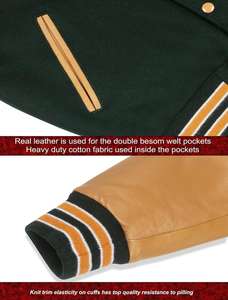 Blousons bombardiers pour hommes à bas prix nouvelle mode Blouson aviateur classique de baseball Veste universitaire pour l'hiver - Product Image 6