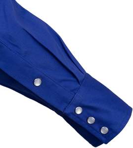 Custom Hi Vis Flame Resistant FR Reflective Anti-Static Waterproof Lightweight 100% Cotton Button Workwear Shirt Men Welding - Product Image 4