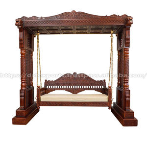 Balançoire de Base d'éléphant indien traditionnel pour la maison élégante balançoire en bois de teck indien Maharaja extérieur/intérieur Jhula vente en bois malaisie - Product Image 5