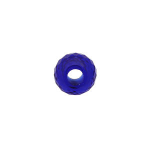 Encre Bleu Hydro 14x8x5mm Rondeau Facettes Grand Trou Perles 10 Cts Pierres Précieuses en Vrac pour la Fabrication de Bracelets - Product Image 2