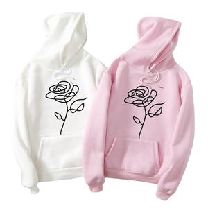 Última moda mujer Sudadera con capucha pulóver manga larga en blanco Casual venta al por mayor 100% algodón precio barato alta calidad diseño personalizado - Product Image 4