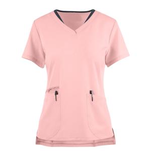 Haut court grande taille infirmière hôpital/clinique Style sportif FMF ODM échantillon gratuit chemise ensemble d'uniformes médicaux - Product Image 6