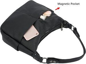 Bolso de mano OEM de piel auténtica para mujer, elegante diseño de piel de vaca con logotipo personalizado, bolso de hombro de moda de lujo para mujer, venta al por mayor - Product Image 3