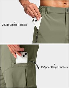 Suitable for Outdoor <b>Men</b> Hiking Cargo <b>Shorts</b> Lightweight Travel Casual <b>Shorts</b> for <b>Men</b> <b>Work</b> Outdoor with 5 Zipper Pockets - Product Image 3