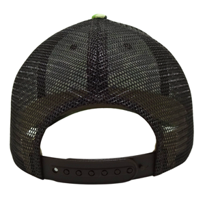 Casquette Trucker en Toile Camouflage Vert/Noir, 6 Panneaux Structurés, Réglable avec Boucle Simple en Plastique, Unisexe Adulte, Vente en Gros - Product Image 5