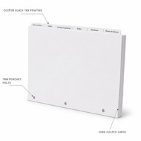 Séparateurs de feuilles mobiles personnalisés, 6 pièces, pour classeur, organiseur de documents A4