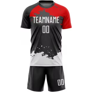 Maillot de football personnalisé avec nom, vêtements de football professionnels, service OEM, respirant, séchage rapide, écologique, short d'équipe de club 100% - Product Image 1