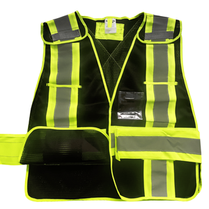 Chaleco de Seguridad Reflectante de Alta Visibilidad, Calidad Premium, ANSI Clase 2, Impermeable, con Luces LED, Multibolsillos, para Construcción y Seguridad - Product Image 1