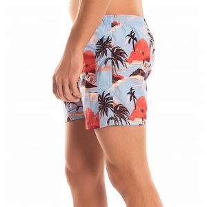 กางเกงชายหาดขาสั้นผู้ชายแบบแห้งเร็ว2024ชุดว่ายน้ำระบายอากาศได้ดีในฤดูร้อนพร้อมกางเกงเอวสูงสีทึบ - Product Image 4