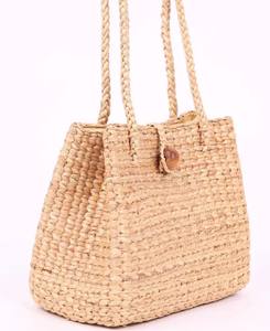 Sac à main en paille, sac tissé à la main élégant, sac fourre-tout écologique, sac à bandoulière de taille moyenne - Product Image 1