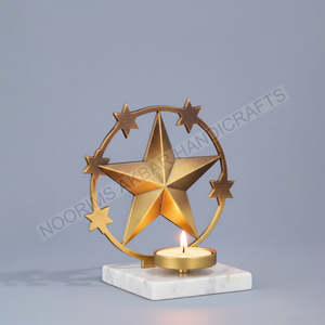 Escultura de estrella centelleante de Navidad de aluminio 2026 con Base de mármol, tamaño personalizado, artesanía de Metal hecha a mano, decoración del hogar, exportador de regalos - Product Image 4
