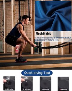 Men's Workout Tank <b>Tops</b> Sleeveless <b>Mesh</b> Muscle Gym Shirt Quick Dry - Product Image 6