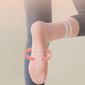 High Quality Anti Slip Sports <b>Socks</b> for Men and Women Cotton Grip Training Yoga <b>Socks</b> with Stripe Design - Product Image 3