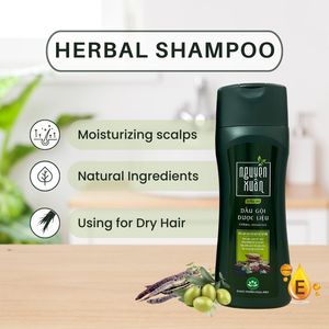 Advanced Herbal <b>Shampoo</b> for Dry Hair Deep Moisturizing Repair Restore Damaged Hair Smooth Soft Finish, Premium Hair Care - Product Image 3