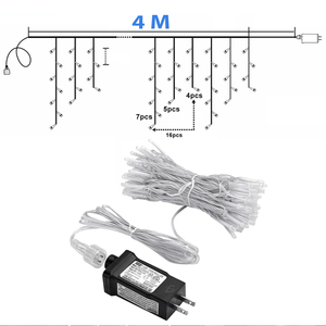 Lampada a Cascata LED RGB 4m, Corpo in Plastica Impermeabile, Alimentazione AC - Product Image 5