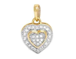 VVS-Pendentif Moissanite personnalisé en forme de cœur en argent sterling 925 pour femme - Product Image 2