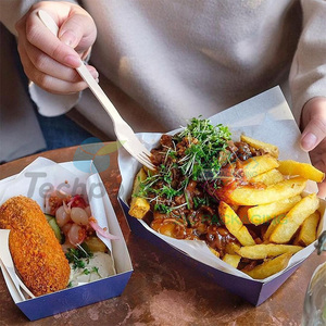 Dapat terurai sekali pakai kualitas makanan kentang goreng ayam Nugget <span class=keywords><strong>Burger</strong></span> kotak kemasan kertas baki kertas kentang goreng - Product Image 6