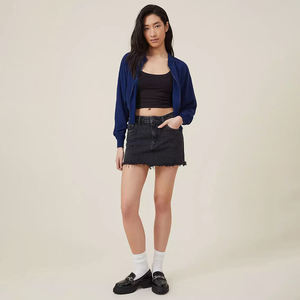 Abrigo de invierno de alta calidad para mujer, prendas de vestir informales, chaqueta de bombardero transpirable fina con cremallera, cuello vuelto, opciones de talla grande - Product Image 6