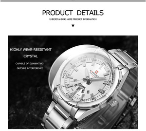 Relojes <span class=keywords><strong>NAVIFORCE</strong></span> <span class=keywords><strong>9038</strong></span> para Hombre, Calendario, Cuarzo, Acero Inoxidable, Fabricante en China - Product Image 3
