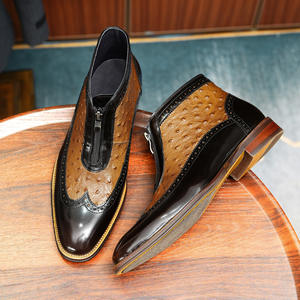 รองเท้าบูทหุ้มข้อแบบคลาสสิก พื้นกันลื่น พร้อมแผ่นรองรับแรงกระแทก เหมาะสำหรับใส่ทำงานและประชุมทางธุรกิจ - Product Image 1