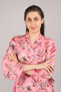 Vente en gros de vêtements de nuit de luxe à manches longues en coton pour femmes robes de nuit et tenues de nuit sexy et respirantes - Product Image 5