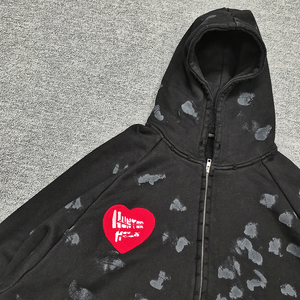 Sudadera con Capucha Personalizada Estilo Urbano, 100% Algodón, Corte Regular, Bordado con Pedrería, Estilo Invernal para Hombre - Product Image 3