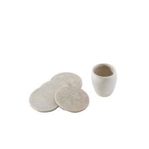 Marble Dust <b>Coaster</b> <b>Set</b> Custom Size Luxury Marble Stone & Metal Inlay Cup <b>Coaster</b> for Tea or Coffee From Indian Manufacturer - Product Image 1