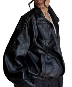 Fabricant de vestes en cuir multi-poches personnalisées, vestes élégantes pour femmes, design tendance, fermeture éclair, veste tendance - Product Image 6