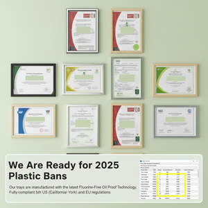 Assiettes rondes biodégradables en bagasse de 9 pouces avec plateau, certifiées BPI, sans PFAS, compatibles micro-ondes, vente en gros pour plats à emporter - Product Image 6