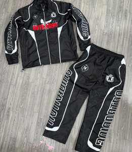 Chándal personalizado 2025, conjunto de chándal cortavientos de gran tamaño, pantalones de Jogger de nailon, chándal con cremallera reflectante, conjunto de chándal de nailon para hombre - Product Image 3