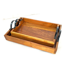 Plateau de service en bois tendance - Product Image 2