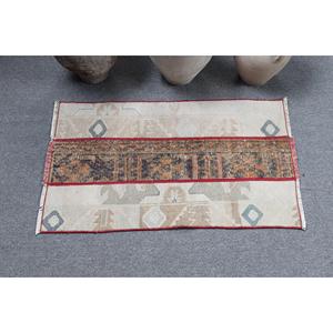 พรมตุรกีขนาดเล็ก 1.7x2.9 ฟุต สีน้ำตาล พรมโมร็อกโกวินเทจ - Product Image 3