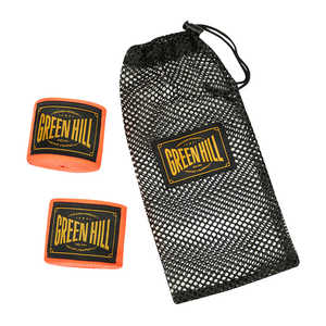 Bandages de boxe orange Flexfit en coton doux et cuir avec logo personnalisé imprimé, équipement de protection en PU - Product Image 4