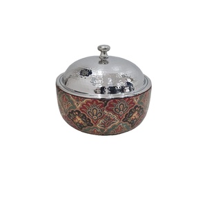 Pot de Chapati arrondi de finition de noix pour le pot de serveur de nourriture de table de dîner - Product Image 6
