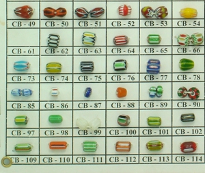 T.A.GLASS Cuentas de Chevron hechas a mano La mejor calidad Cristal verde blanco Vidrio decorativo Murano Surtido de cuentas multicolores - Product Image 3