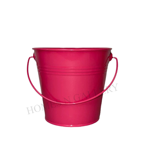 Latest Luxury Pink Powder Coated Garden Bucket Planters Pots New Design Outdoor <b>Plant</b> Stand Home Decoration at Low Price - Product Image 6