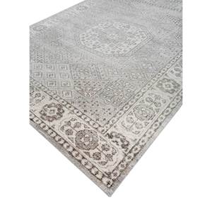 พรมขนสัตว์ถักมือ Erbe PKWL-4010 สีเทาและดำ ลายเหรียญ รูปทรงสี่เหลี่ยมผืนผ้า สไตล์คิลิม สำหรับบ้านและทางเดิน - Product Image 2