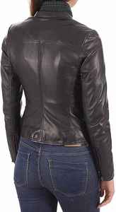 Chaqueta de Cuero de Moda para Mujer al por Mayor |   Cuero Genuino |   Fabricante de Marca Personalizada - Product Image 4