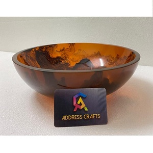 Cuencos de fruta de resina de Color cuerno con logotipo personalizado, utensilios de cocina de primera calidad, ensaladera de resina, cuenco de cerámica de mesa, vajilla, platos de resina - Product Image 3