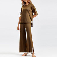 Haute qualité confortable et léger mode Style sport cachemire survêtement pull en tricot deux pièces ensembles de chandails tricotés