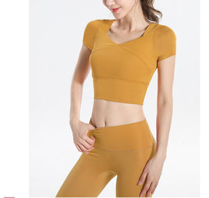 Moda Color sólido Imprimir Fitness Mujeres Yoga Set Ladies Gym Active Wear Cintura alta Yoga Sport Sets - Product Image 2