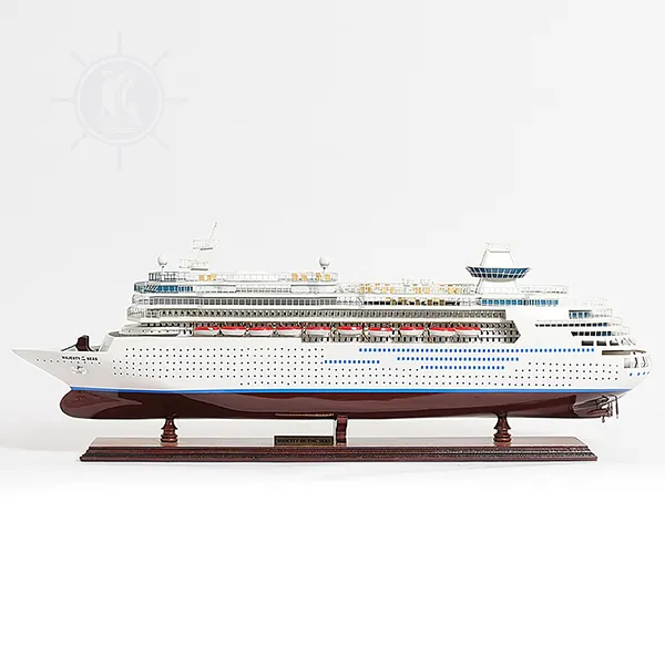 Majesty of the Seas Model Ship 80 cm Replica artigianale in legno con espositore, da collezione, arredamento, regalo, all'ingrosso