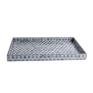 Plateau de service en nacre en gros pour le plateau de fruits à café fabriqué à la main à bon prix - Product Image 3